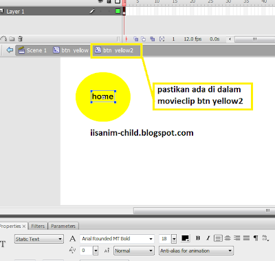 Membuat tombol Movie clip pada adobe flash cs3