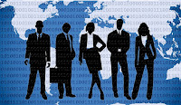 The image shows the group of business people.