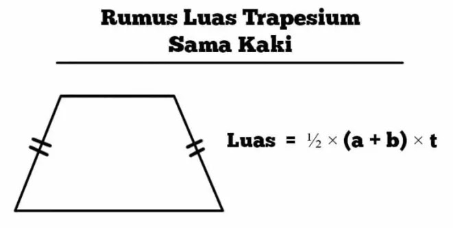 Rumus Trapesium Sama Kaki: Keliling, Luas, Contoh Soal dan Pembahasannya Rumus Luas Trapesium Sama Kaki