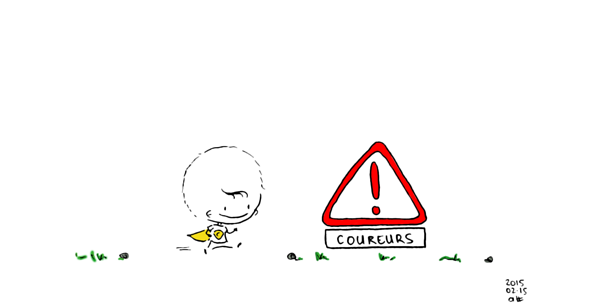 Je fais un blogbd, de la bandes dessinées et des dessins. On aime le sport mais on a toujours une bonne excuse! Cette fois: Attention! coureurs!