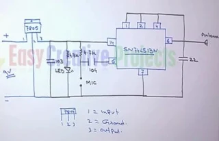 Wireless receiving device circuit diagram