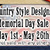 May Sale and New product from Country Style Designs