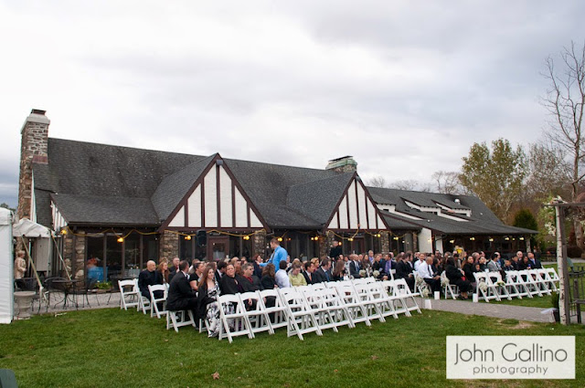 Lake Valhalla Club wedding ceremony guests seated