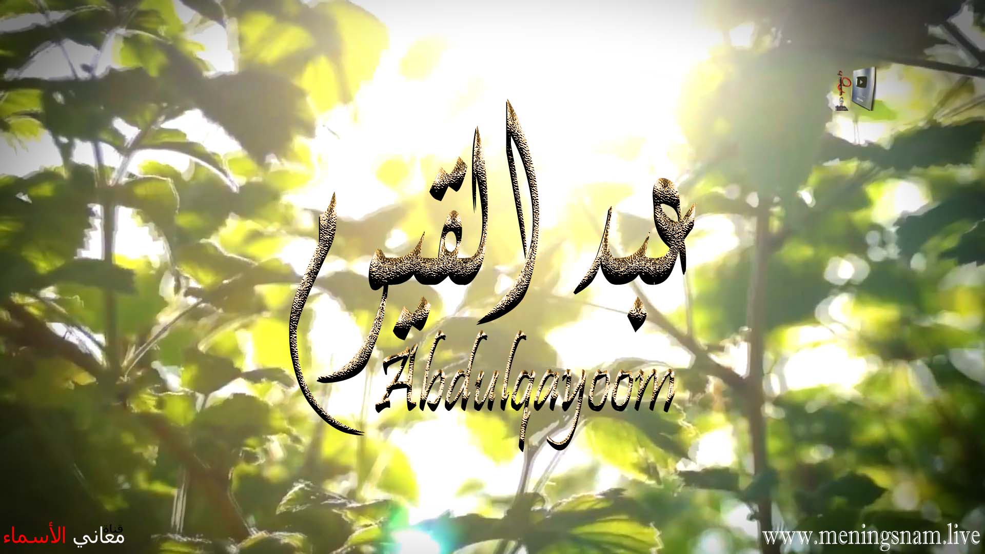 معنى اسم, عبد القيوم, وصفات, حامل, هذا الاسم, AbdulQayoom,