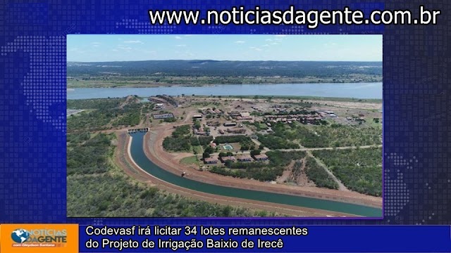 Codevasf irá licitar 34 lotes remanescentes do Projeto de Irrigação Baixio de Irecê