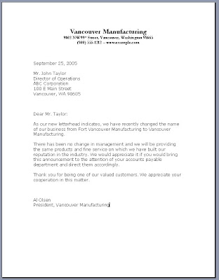 This is sample a Business Letter :