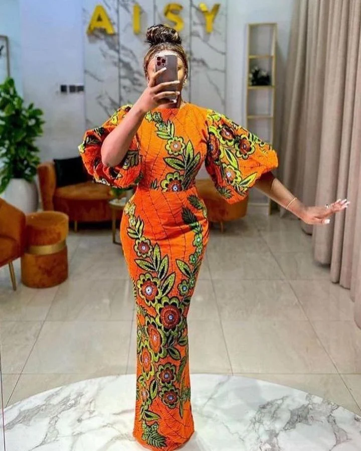 Latest ankara straight long gown styles