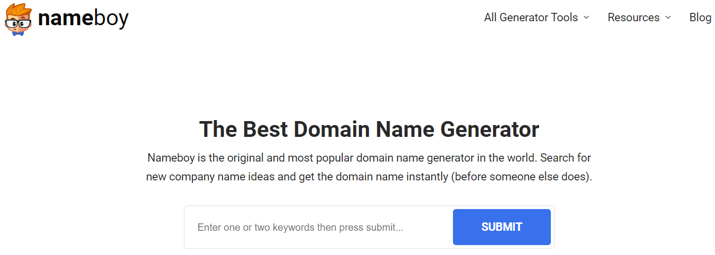 Nameboy: Rastgele Random Domain İsmi ve Adı Oluşturucu