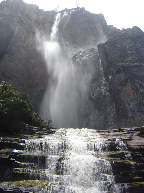 angel falls from the bottom Air Terjun Tertinggi di Dunia