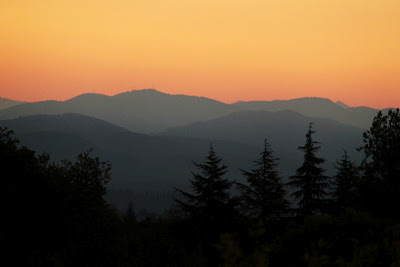 Sunrise photo of Cascade Mountains from my home in West Seattle