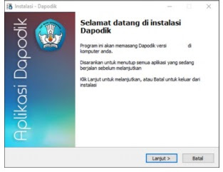 Jendela Installer dapodik 2018