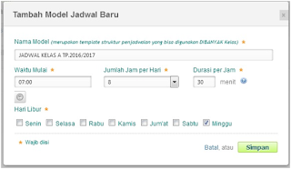 Pengaturan jadwal lanjutan