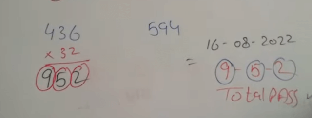 16/08/2022 3UP VIP Total Thailand Lottery -Thailand Lottery 3UP VIP total formula 16/08/2022