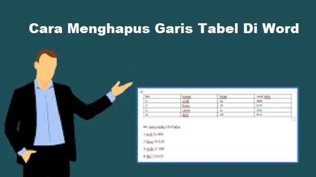 Cara Menghapus Garis Tabel di Word