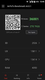 ZTE Blade S7 - Skor Antutu Benchmark