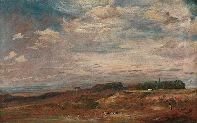 John Constable  - Hampstead heath with bathers,1821-22.  