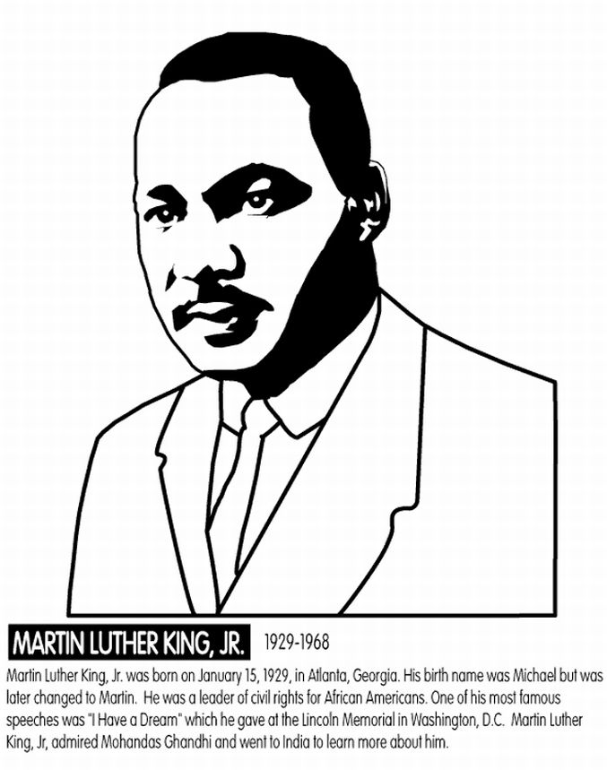 martin luther king  coloring