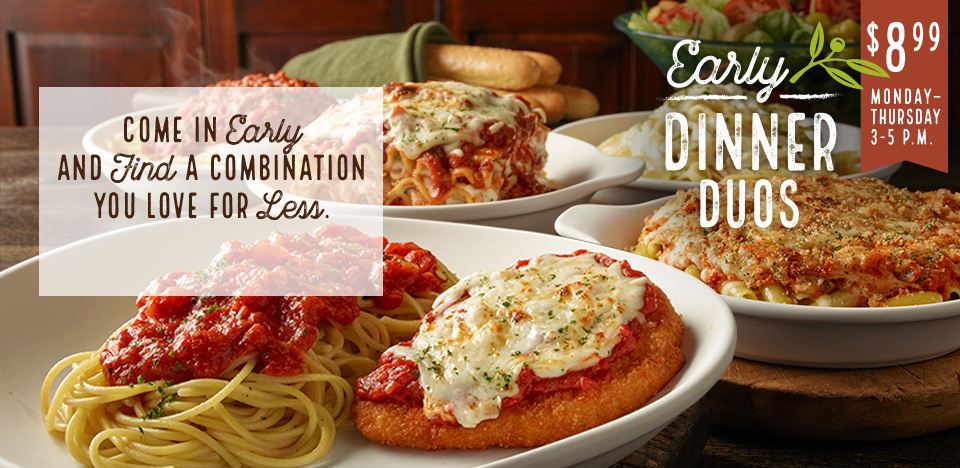 Bis-Man Cheapskate: Olive Garden: Early Dinner Duos $8.99