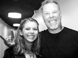 Cali Tee Hetfield with her father James Hetfield
