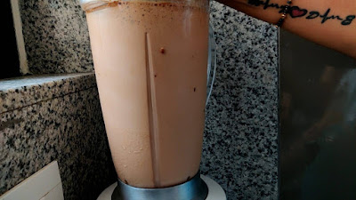 instant cold coffee at home with milk, coffee and sugar