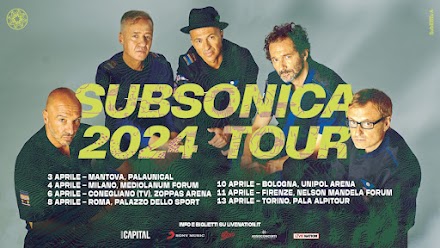 I Subsonica annunciano SUBSONICA 2024 TOUR