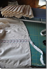 Pinning and stitching the 3/4