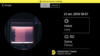 Schermafbeelding Hipstamatic-instellingen Hekla + Zama