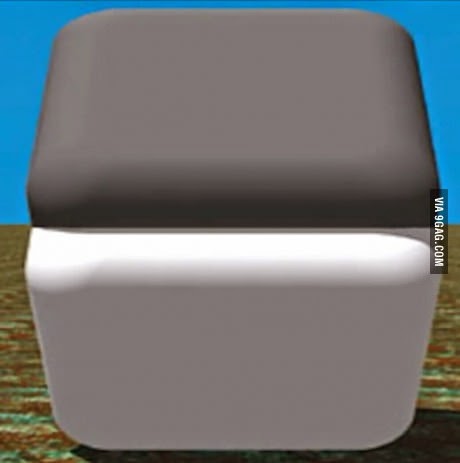 Optical illusion - Same grey color shade seen differently up and down