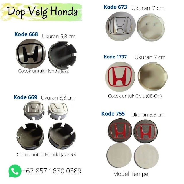 Dop Velg Honda