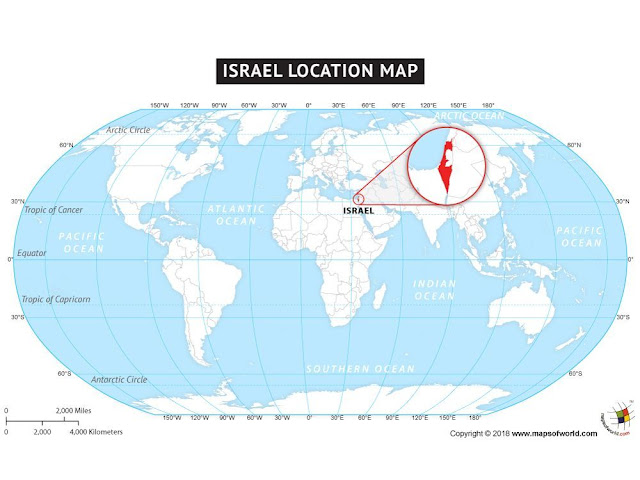 where is israel on a world map