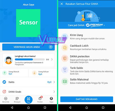Cara Upgrade Akun DANA Ke Premium Langsung Berhasil