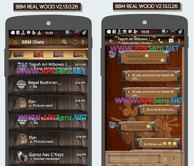 BBM Mod Tema Real Wood [Kayu] Versi 2.13.0.26 apk Update