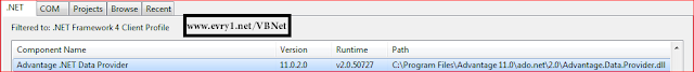 Visual Basic 2010 - Add Reference to Sybase Advantage Database