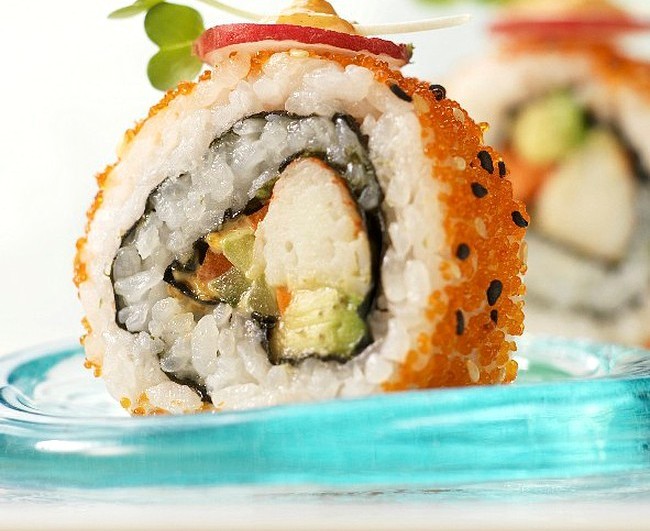  Gambar  Foto Wallpaper Gratis Gambar  Sushi di Piring  Biru