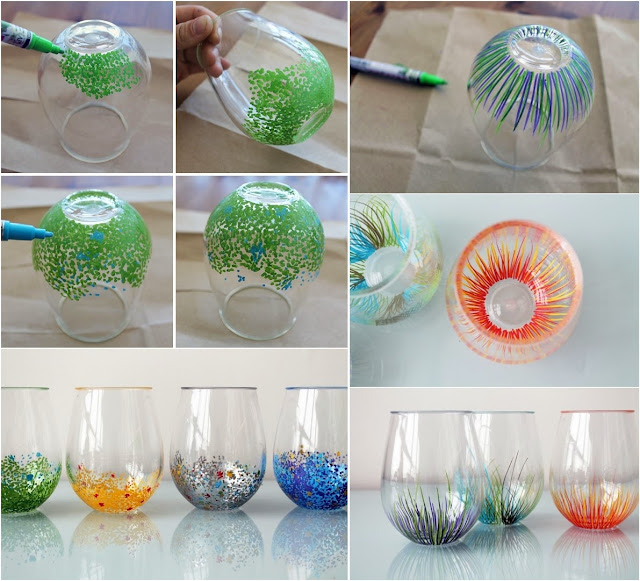DIY Colorful Glassware