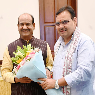 मुख्यमंत्री भजनलाल शर्मा ने बिरला को दी बधाई