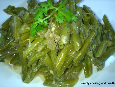 French beans with coconut milk