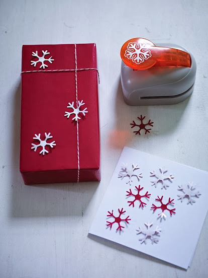 snowflake paper presser gift wrapping