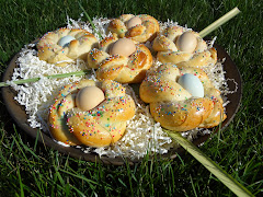 Easter bread outside
