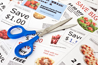 scissors on top of coupons