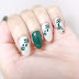 Plain green leafy nails DA051