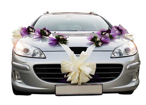 In India wedding care decorated with different things wedding Car 