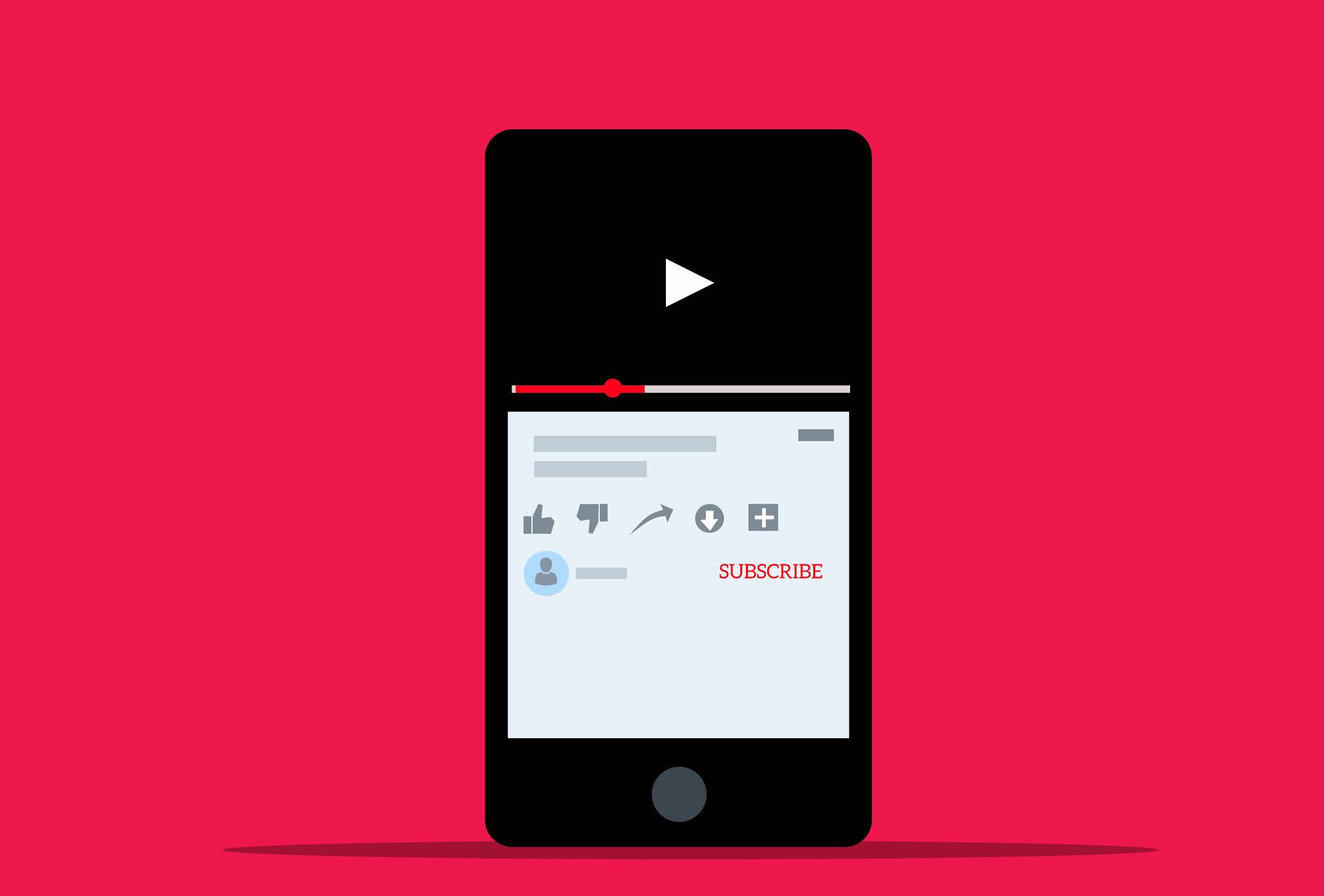 YouTube application graphic design