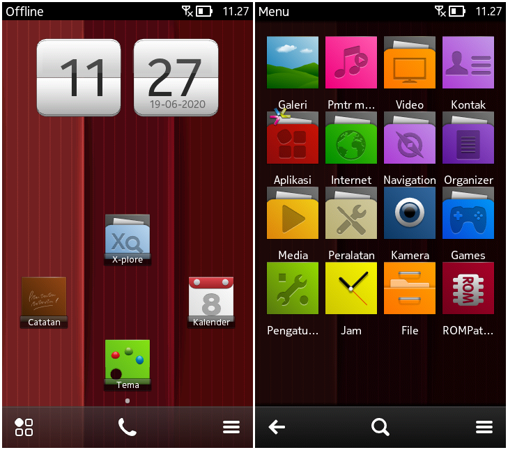Gradient Red Tema Symbian S60v5 S^3 Anna Belle