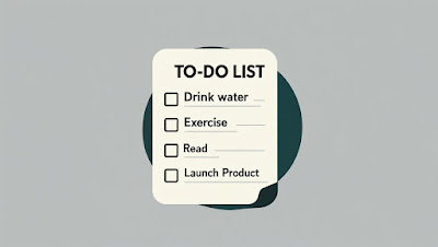 Drink Water, Exercise, Read, Launch Product