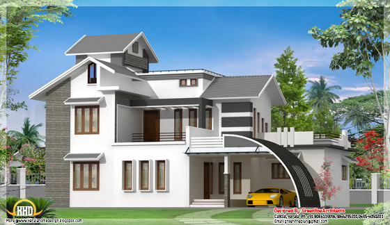 June 2012 Kerala home  design  and floor plans 