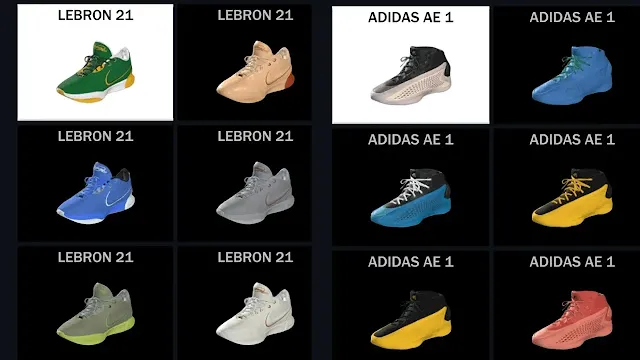 NBA 2K24 All Shoes Pack for ATD Roster Update