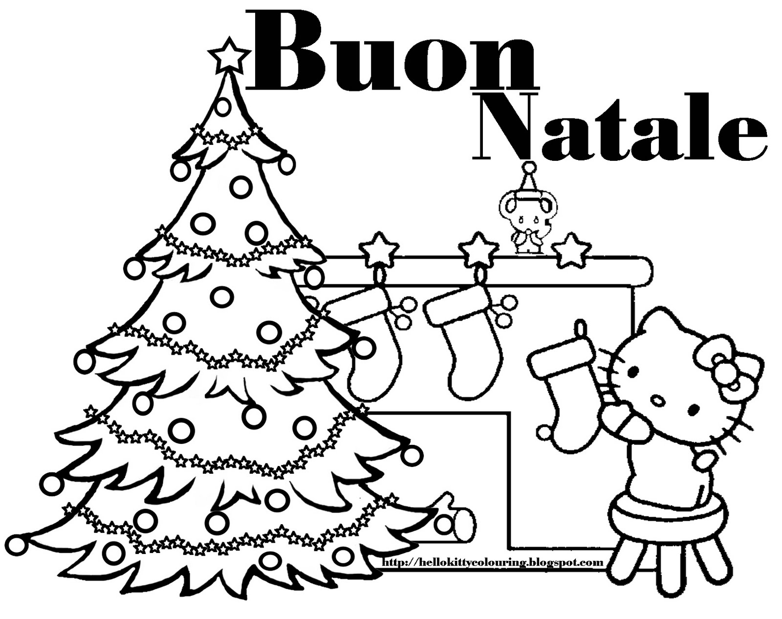 Hello Kitty Christmas Coloring Pages 2  Hello Kitty Forever