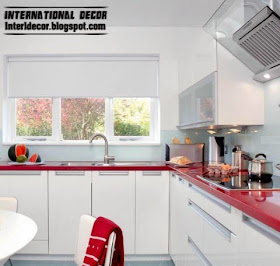 L-shaped kitchen designs, stylish white kitchen