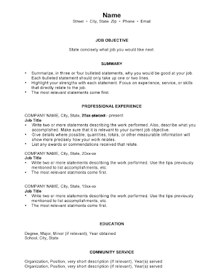 chronological resume template. of Resume + Sample Resumes